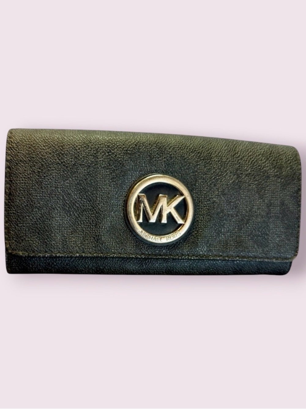 Michael Kors Fulton Flap Continental Carryall Wallet Black